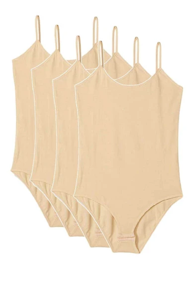 LitaeTrend 4 Adet İp Askılı Kadın Çıtçıtlı Body Ten ürün görseli 1