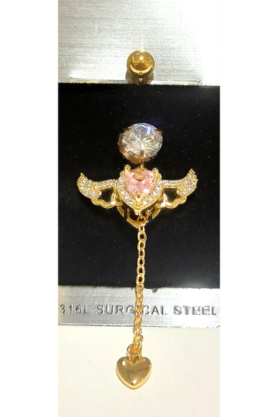 Monalisa Home Gold Renk Lüks Figürlü Gösterişli Göbek Pirsing ürün görseli 1