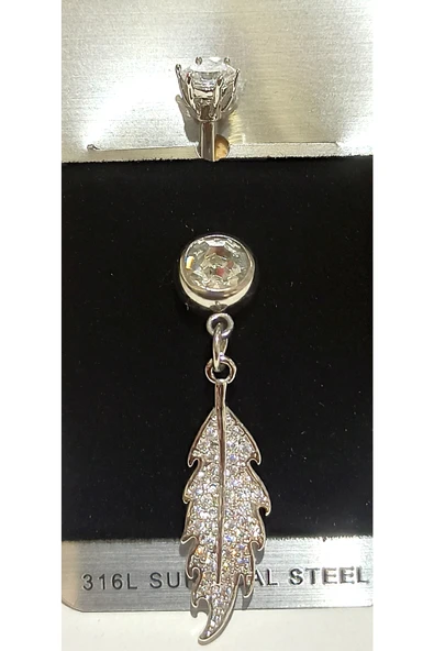Monalisa Home Gümüş Renk Lüks Figürlü Gösterişli Göbek Pirsing - 1