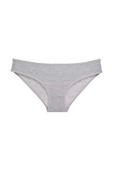 LitaeTrend Gri Kadın Günlük Pamuklu Likralı Özel Poşet İçinde Taşınabilir  Slip Külot - Resim 2