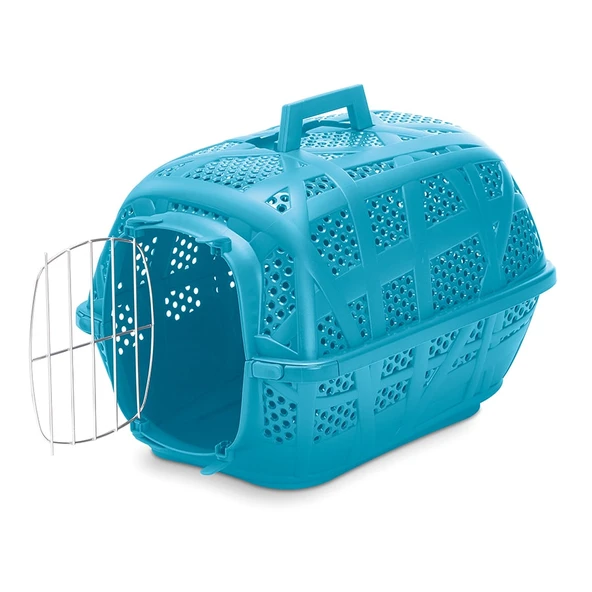 Imac Carry Sport Metal Kapılı Evcil Hayvan Taşıma Çantası Mavi 48,5x34x32cm - 1