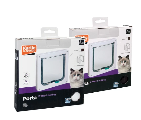 Karlıe 2yön Kilitli Kedi Kapısı 19,2x20cm K.rengi ürün görseli