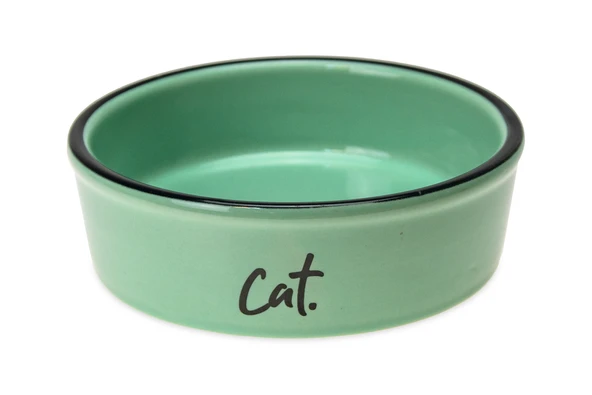 Karlıe Seramik Kedi Mama Kabı Yeşil 200 Ml ürün görseli
