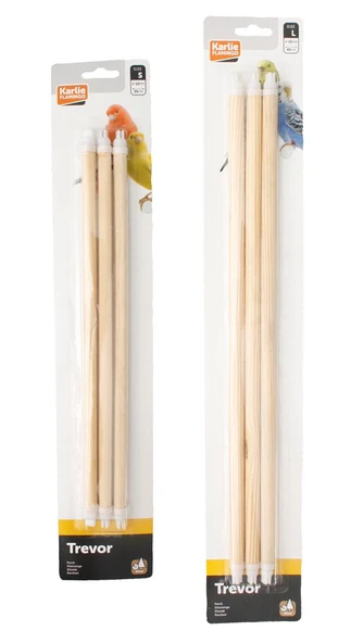 Karlıe Ahşap Kuş Tüneği 3lü 35x12mm ürün görseli