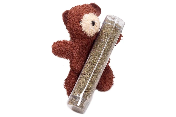 Karlıe Kedi Otlu Peluş Ayıcık 10x8cm K.rengi ürün görseli