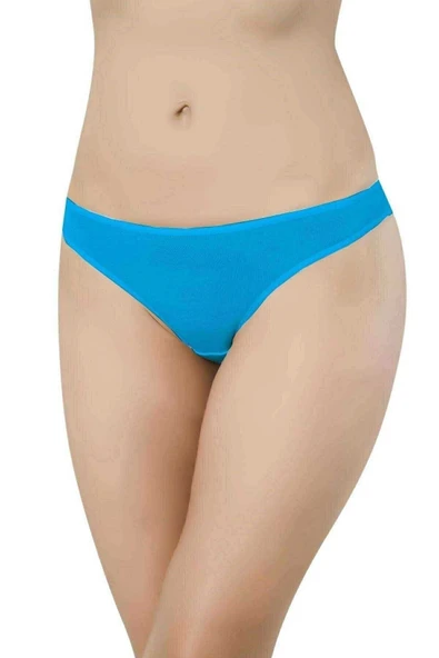 LitaeTrend Mavi Kadın Günlük Pamuklu Likralı Özel Poşet İçinde Taşınabilir Acil Durum Slip Külot ürün görseli 1