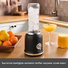 Karaca Retro Personal Kişisel Smoothie Blender Black - Resim 2