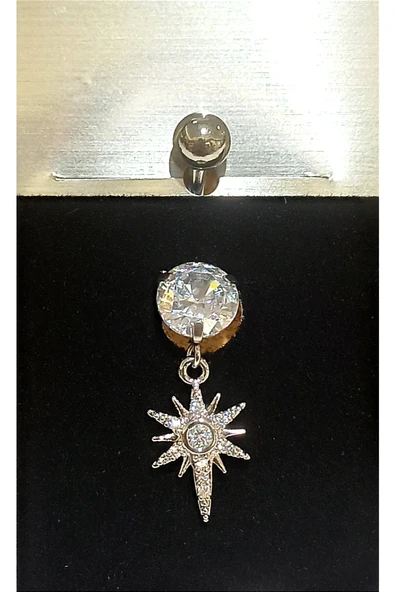 Monalisa Home Gümüş Renk Lüks Figürlü Gösterişli Göbek Pirsing