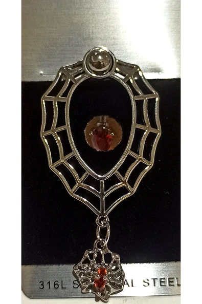 Monalisa Home Gümüş Renk Lüks Figürlü Gösterişli Göbek Pirsing