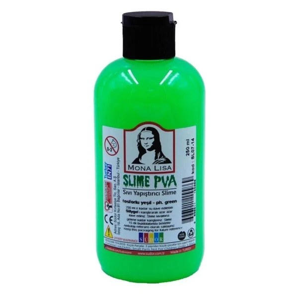 Supertrend Mona Lisa Slime Jeli 250 ml. Fosforlu Yeşil ürün görseli