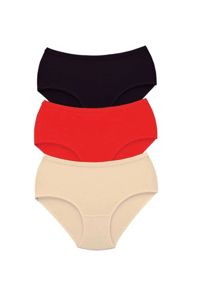 LitaeTrend 3 Adet Tutku Kadın Yüksek Bel Bato Kalın Lastik Külot S1 ürün görseli 1