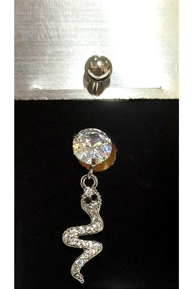 Monalisa Home Gümüş Renk Lüks Figürlü Gösterişli Göbek Pirsing