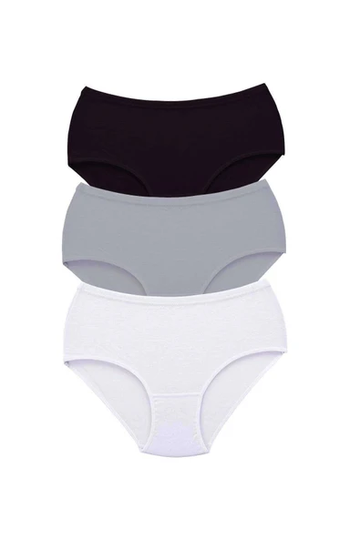 LitaeTrend 3 Adet Tutku Kadın Yüksek Bel Bato Kalın Lastik Külot S6 ürün görseli 1