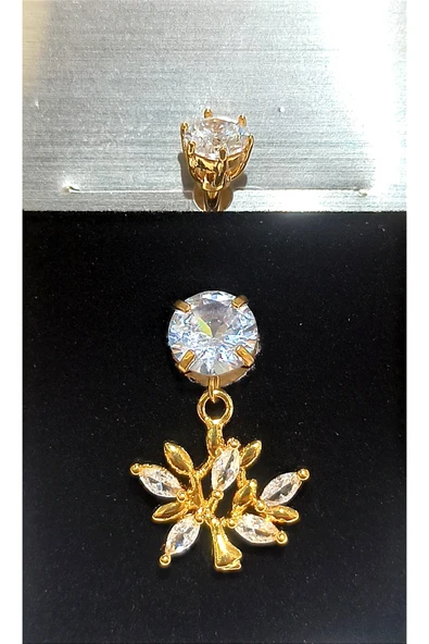 Monalisa Home Gold Renk Lüks Figürlü Gösterişli Göbek Pirsing