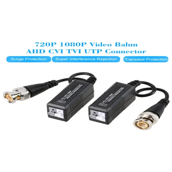 Anunnaki AHD Video Balun 1080P Kamera - BNC CAT5 CAT6 RJ45 Çevirici Dönüştürücü - 1