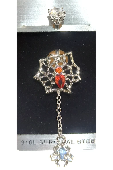 Monalisa Home Gümüş Renk Lüks Figürlü Gösterişli Göbek Pirsing