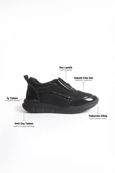 Büyük Numara Bayan Günlük Yürüyüş ve Şık Spor Ayakkabı - Resim 5