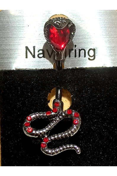 Monalisa Home Siyah Renk Lüks Figürlü Gösterişli Göbek Pirsing