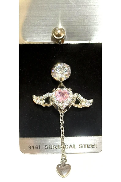 Monalisa Home Gümüş Renk Lüks Figürlü Gösterişli Göbek Pirsing