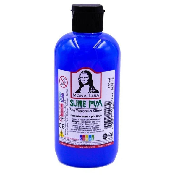 Supertrend Mona Lisa Slime Jeli 250 ml. Fosforlu Mavi ürün görseli