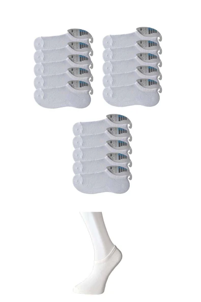 LitaeTrend Beyaz Erkek Görünmez Çorap 15 çift ürün görseli