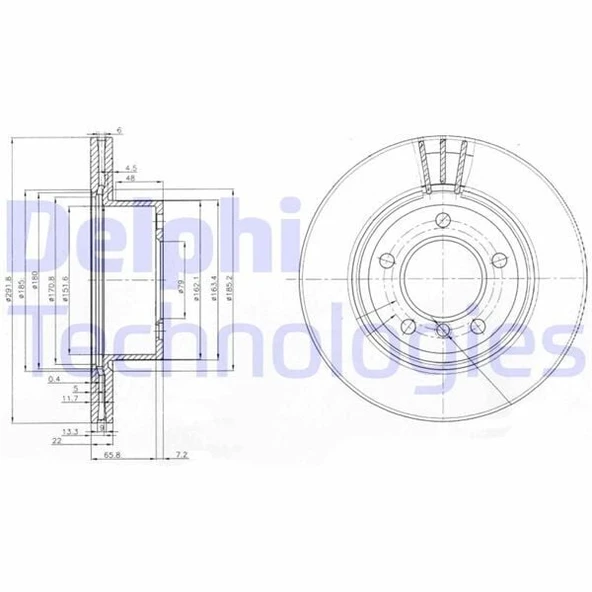ARKA FREN DISKI BOXER III 06>DUCATO III 06>JUMPER III 06> 280x16x5DL  1673602180-51749274-4249.31-4249.K7 ürün görseli
