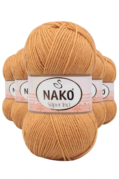 LitaeTrend 5 Adet Süper İnci El Örgü İpi 100 gr Altuni 294 ürün görseli 1