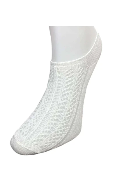 LitaeTrend 3 Adet Kadın Sneaker Dantelli File Pamuklu Yumuşak Çorap - 5
