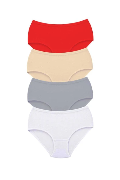 LitaeTrend 4 Adet Tutku Kadın Yüksek Bel Bato Kalın Lastik Külot S13 ürün görseli 1