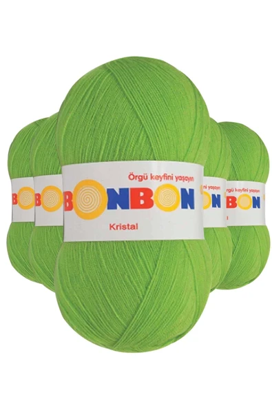 LitaeTrend 5 Adet Kristal El Örgü Lif İpi Açık Yeşil 98204 ürün görseli 1