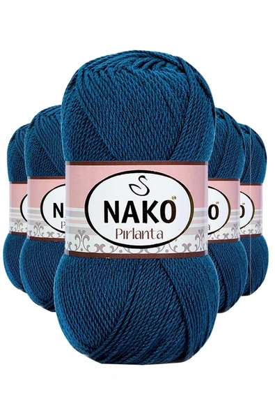 LitaeTrend 5 Adet Pırlanta Amigurumi El Örgü İpi Yünü Petrol Mavi 10328 ürün görseli 1