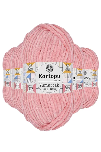 LitaeTrend 5 Adet Yumurcak Kadife El Örgü İpi Pudra K777 ürün görseli