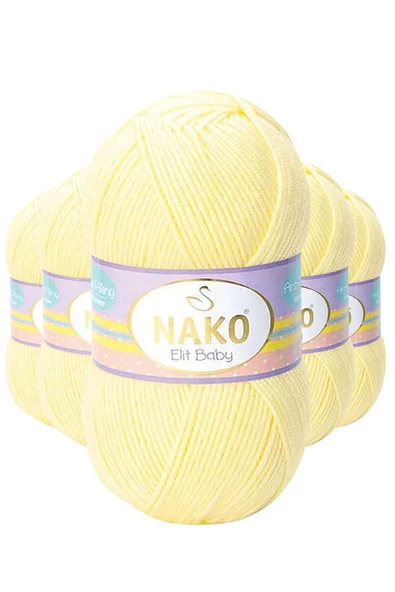 LitaeTrend 5 Adet Elite Baby El Örgü İpi Tüylenmeyen Bebek Yünü Limonata 3664 ürün görseli