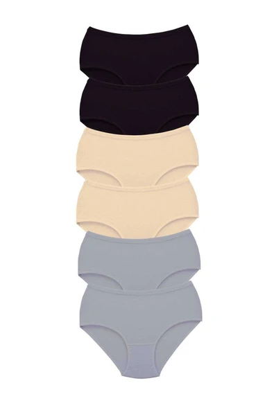 LitaeTrend 6 Adet Tutku Kadın Yüksek Bel Bato Kalın Lastik Külot S14 ürün görseli 1