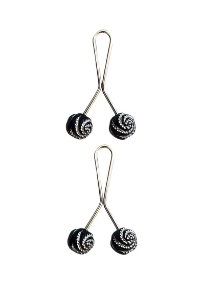 LitaeTrend 2 Adet Tesettür Eşarp ve Şal Klipsi Siyah Desenli ürün görseli 1