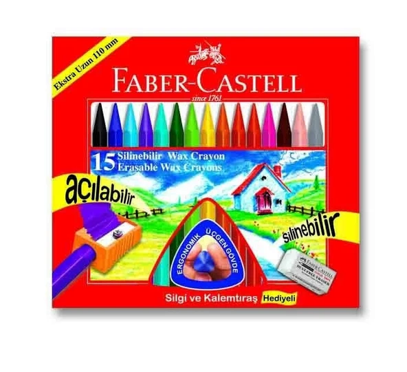 Supertrend Silinebilir Wax Crayon Mum Boya 15 Renk