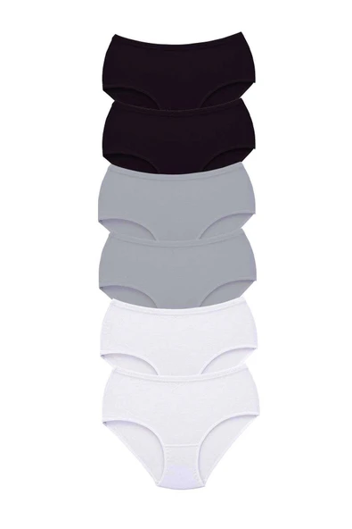 LitaeTrend 6 Adet Tutku Kadın Yüksek Bel Bato Kalın Lastik Külot S16 ürün görseli 1