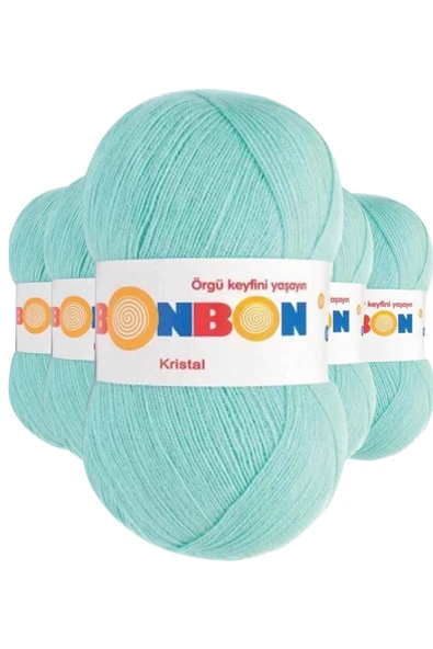 LitaeTrend 5 Adet Kristal El Örgü Lif İpi Cam Mavi 98203 ürün görseli 1