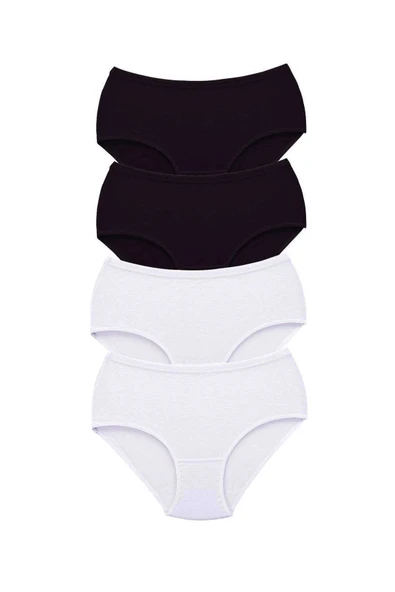 LitaeTrend 4 Adet Tutku Kadın Yüksek Bel Bato Kalın Lastik Külot S4 ürün görseli 1
