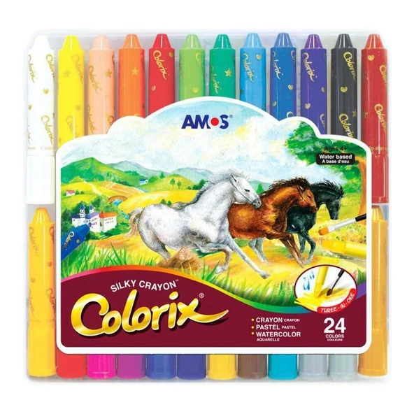 Supertrend Colorix Silky Crayon Üçü Bir Arada Boya 24 Renk ürün görseli