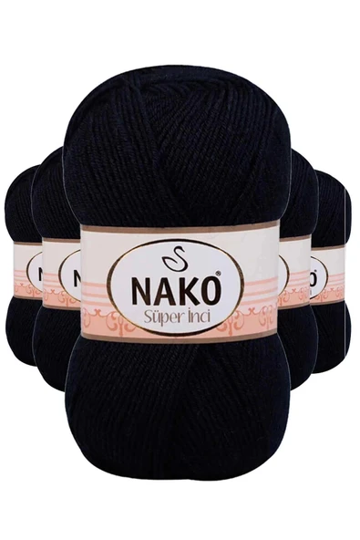 LitaeTrend 5 Adet Süper İnci El Örgü İpi 100 gr Lacivert 3088 ürün görseli 1