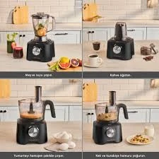 Karaca Mastermaid Power Multifunctional 10 in 1 Mutfak Robotu 2000W Black - Resim 5