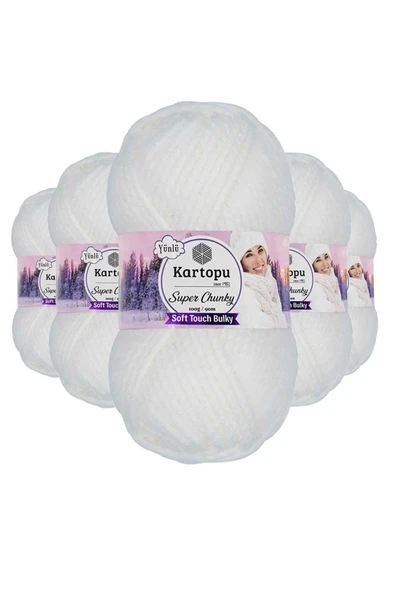 LitaeTrend 5 Adet Super Chunky Kalın Kışlık El Örgü Ipliği 100 Gr K010 ürün görseli 1