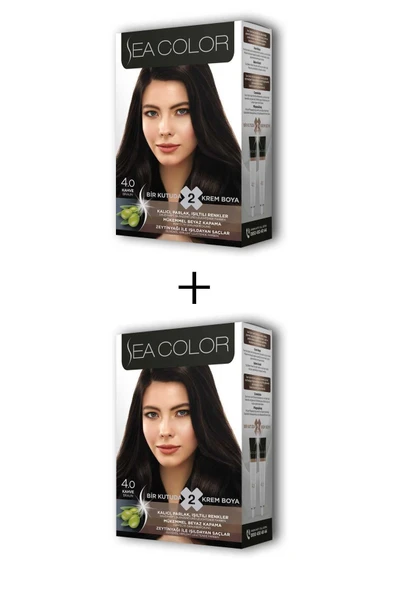 LitaeTrend 2X2 Tüp Krem Saç Boyası Seti Kahve No:4.0 ürün görseli 1