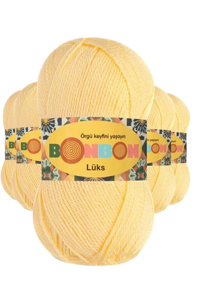 LitaeTrend 5 Adet Lüks Patik İpi Yünü Bebe Sarı 98292 ürün görseli 1