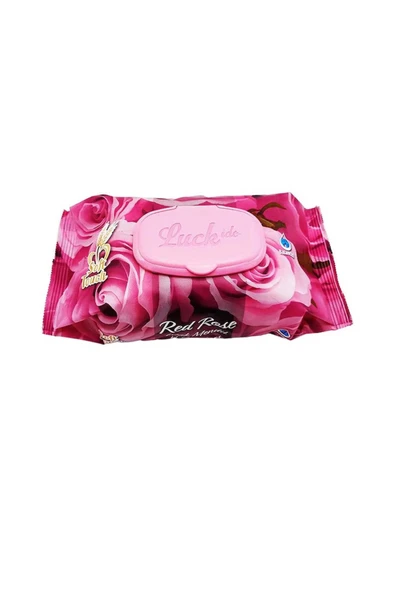 LitaeTrend 9 Paket Red Rose Islak Havlu Mendil 90 Adet Kapaklı Gül Kokulu - 2