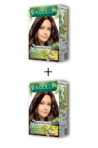 LitaeTrend 2X2 Tüp Krem Saç Boyası Seti Çikolata Kahve No:6.7 ürün görseli 1