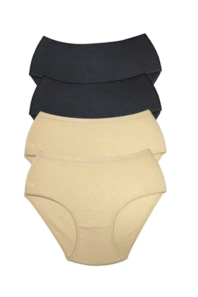 LitaeTrend 4 Adet Kadın Yüksek Bel Ribana Bato Külot S014 ürün görseli