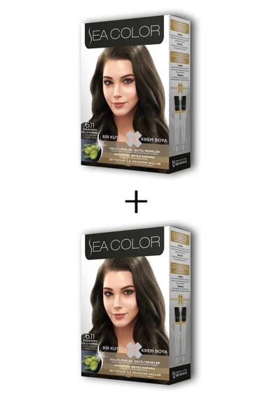 LitaeTrend 2X2 Tüp Krem Saç Boyası Seti Yoğun Koyu Küllü Kumral No:6.11 ürün görseli 1