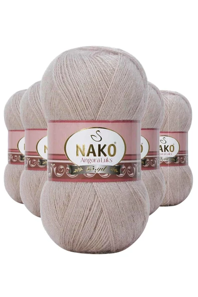 LitaeTrend 5 Adet Angora Lüks El Örgü İpi Pembeli Gri 3079 ürün görseli